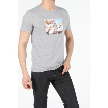 Tricou regular fit cu imprimeu foto