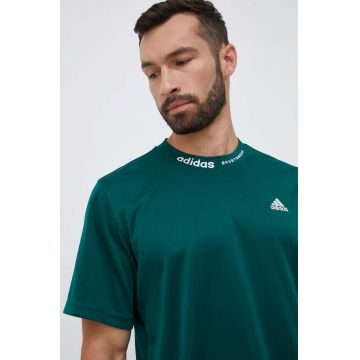 adidas tricou din bumbac culoarea verde, cu imprimeu