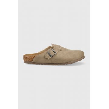 Birkenstock papuci Boston barbati, culoarea gri, 1023196