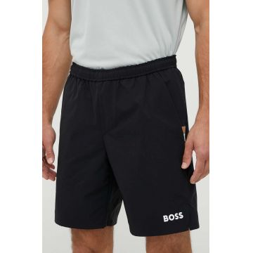 Boss Green pantaloni scurti BOSS GREEN x Matteo Berrettini barbati, culoarea negru