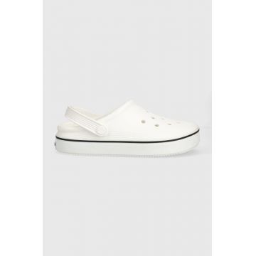 Crocs papuci Crocband Clean Clog culoarea alb, 208371