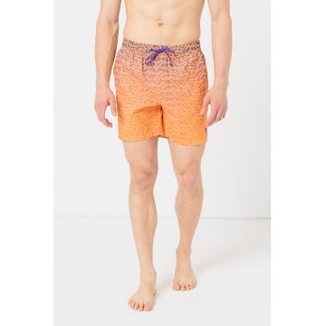 Pantaloni scurti cu snur si model logo Pantaloni scurti cu snur si model logo
