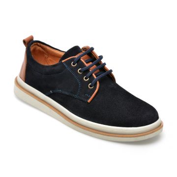 Pantofi OTTER bleumarin, 2131, din piele intoarsa