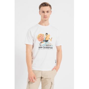 Tricou din bumbac cu imprimeu Hoops Tricou din bumbac cu imprimeu Hoops