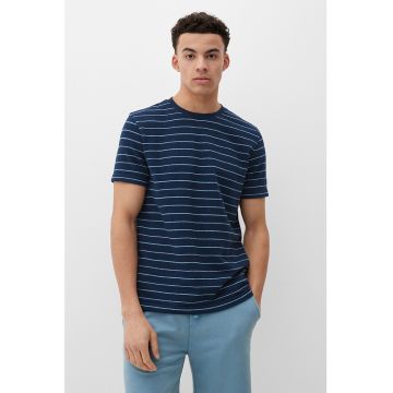 Tricou din bumbac cu model in dungi