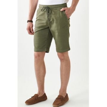 Bermude slim fit cu snur