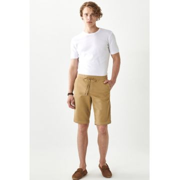 Bermude slim fit cu snur