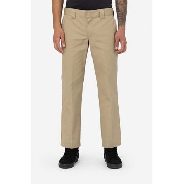 Dickies pantaloni Work Pant Rec bărbați, culoarea bej, drept DK0A4XK9KHK-brown