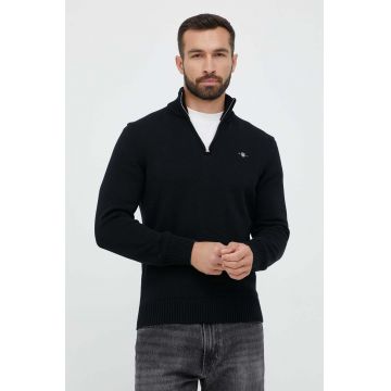 Gant pulover de bumbac culoarea negru