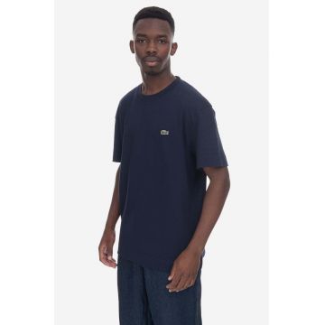 Lacoste tricou din bumbac culoarea bleumarin, uni TH1708.166-166
