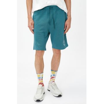 Pantaloni scurti din amestec de bumbac cu talie medie