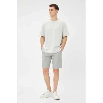 Pantaloni scurti din amestec de in