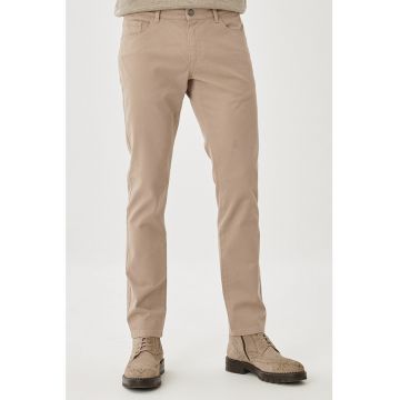 Pantaloni slim fit cu talie medie