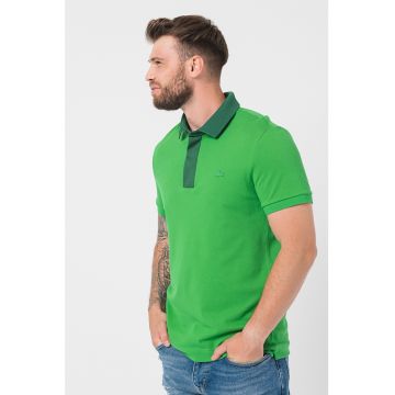 Tricou polo cu guler contrastant