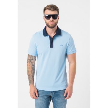 Tricou polo cu guler contrastant