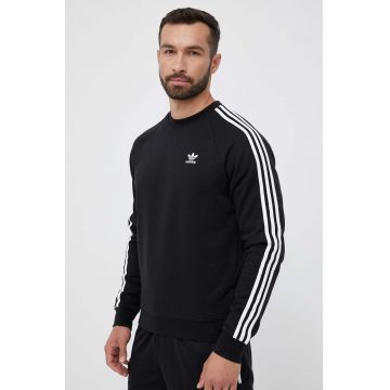 adidas Originals bluza barbati, culoarea negru, cu imprimeu