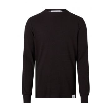 Bluza din amestec de bumbac organic cu aplicatie logo