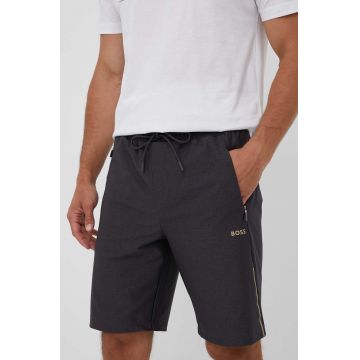 Boss Green pantaloni scurti BOSS GREEN barbati, culoarea gri
