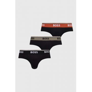 BOSS slip 3-pack barbati, culoarea negru