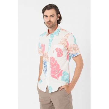 Camasa slim fit cu buzunar pe piept