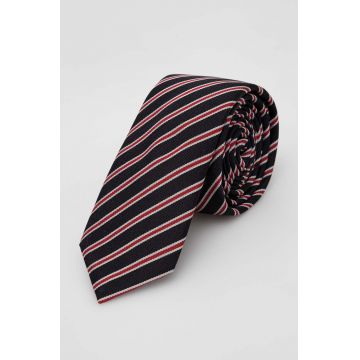 HUGO cravata de matase culoarea negru