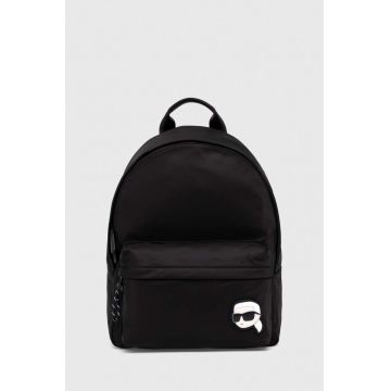 Karl Lagerfeld rucsac barbati, culoarea negru, mare, cu imprimeu