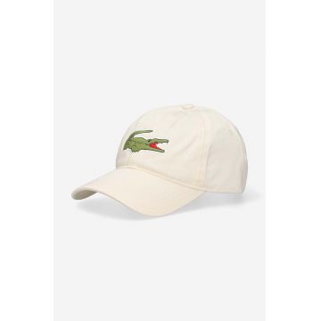 Lacoste șapcă culoarea alb, cu imprimeu RK4711-031
