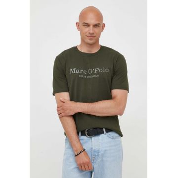 Marc O'Polo tricou din bumbac culoarea verde, cu imprimeu