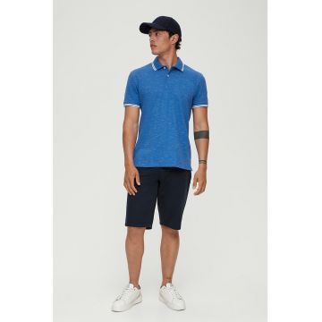 Tricou polo cu guler in dungi