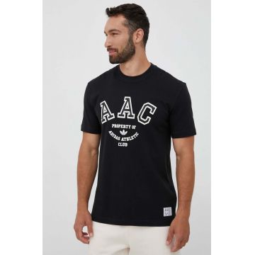 adidas Originals tricou din bumbac culoarea negru, cu imprimeu