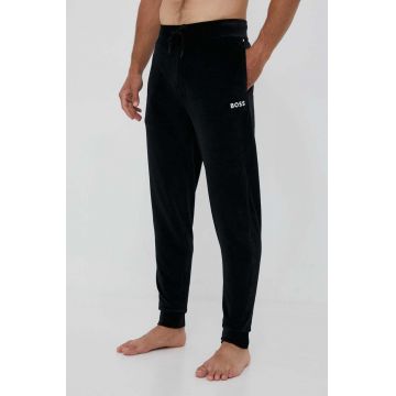 BOSS pantaloni de lounge culoarea negru, neted