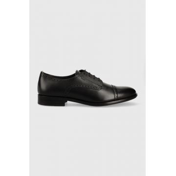 BOSS pantofi de piele Colby barbati, culoarea negru, 50498466