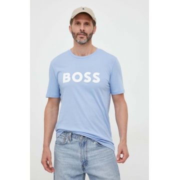 BOSS tricou din bumbac BOSS CASUAL barbati, cu imprimeu