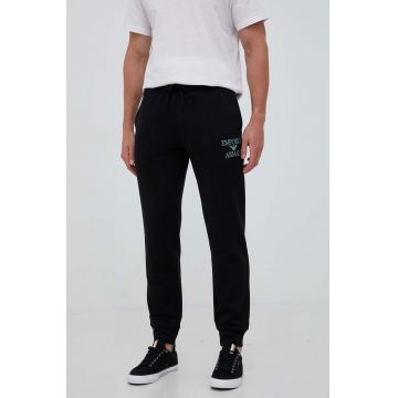 Emporio Armani Underwear pantaloni de trening culoarea negru, cu imprimeu