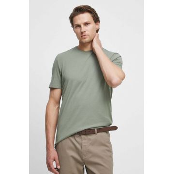 Medicine tricou barbati, culoarea verde, neted