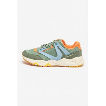 Pantofi sport cu garnituri de piele intoarsa Wavy