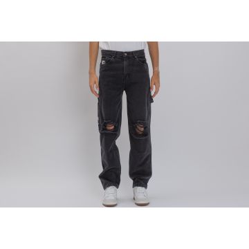 Retro Baggy Workwear Knee Cut Denim
