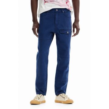 Desigual jeansi barbati, culoarea albastru marin