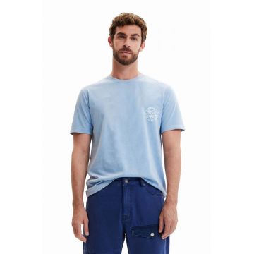 Desigual tricou din bumbac cu imprimeu