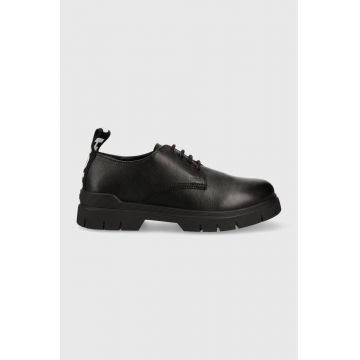 HUGO pantofi de piele Ryan barbati, culoarea negru, 50498555