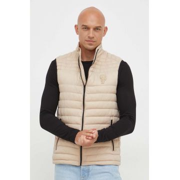 Karl Lagerfeld vesta barbati, culoarea bej, de tranzitie