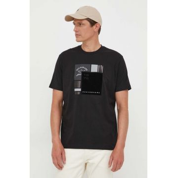 Paul&Shark tricou din bumbac culoarea negru, cu imprimeu
