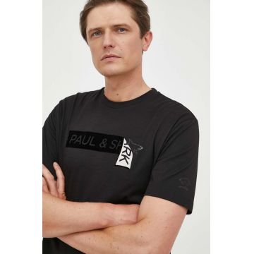 Paul&Shark tricou din bumbac culoarea negru, cu imprimeu