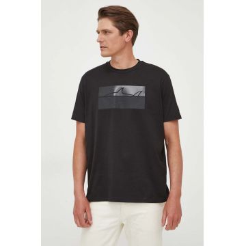 Paul&Shark tricou din bumbac culoarea negru, cu imprimeu