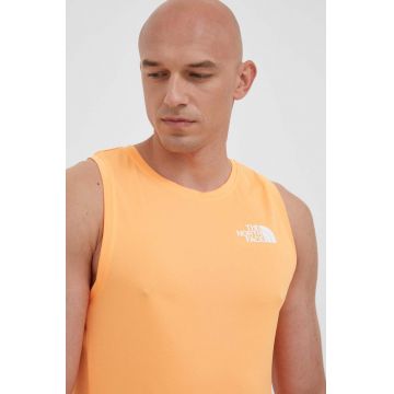 The North Face tricou sport Mountain Athletics culoarea portocaliu