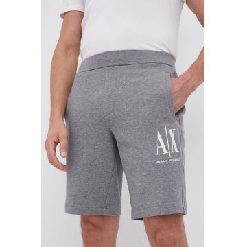 Armani Exchange Pantaloni scurți bărbați, culoarea gri