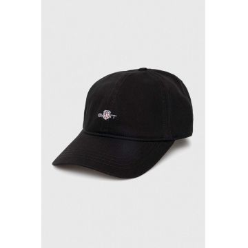 Gant șapcă de baseball din bumbac culoarea negru, cu imprimeu