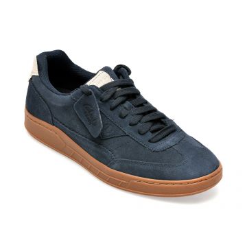 Pantofi CLARKS bleumarin, CRARAAC, din piele intoarsa