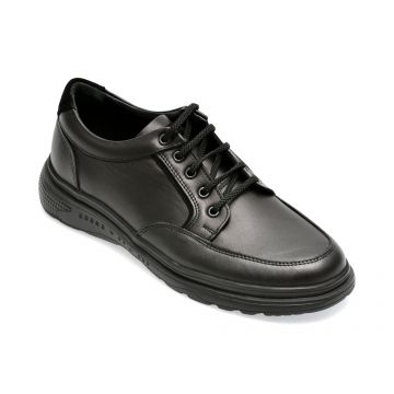 Pantofi OTTER negri, 5373, din piele naturala