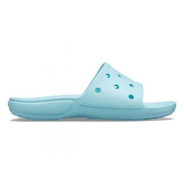 Papuci Classic Crocs Slide Iconic Crocs Comfort Albastru deschis - Ice Blue